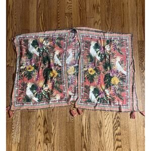 Vince Camuto Beach Cover Up Women's Kimono Boho Tropical Vacation Tassels Resort